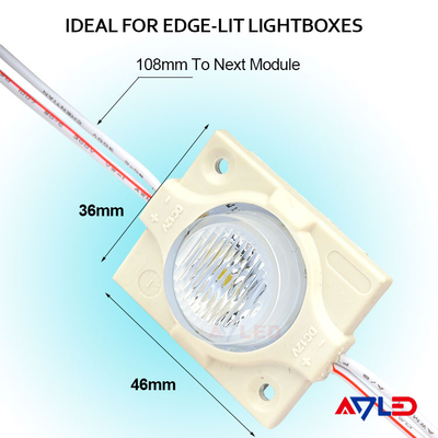 IP67 LED Modül Işıkları Çift Taraflı Kenardan Aydınlatmalı Işık Kutusu Kısılabilir 12 Volt 3030 SMD LED Çip