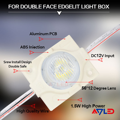 IP67 LED Modül Işıkları Çift Taraflı Kenardan Aydınlatmalı Işık Kutusu Kısılabilir 12 Volt 3030 SMD LED Çip