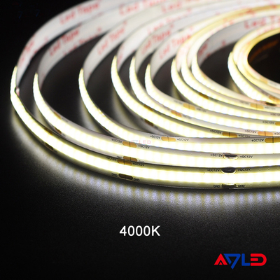 Yüksek yoğunluklu 336 LED / M Esnek COB LED Şerit Işığı ((Chip-On-Board) Dolaplar, raf aydınlatması için ışık