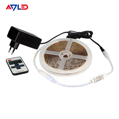 UL Esnek LED Şerit Ünlü Çip 24V Ultra İnce Silikon 10mm PCB panosu IP20 528 cob led lambaları