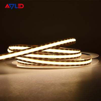 Yüksek Yoğunluklu COB LED Şeritler Işıklar Noktasız Esnek Kesilebilir Bağlanabilir 12V İç Mekan