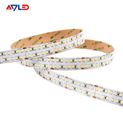 Kesilebilir Tek Renk LED Şerit Işık Bandı Dış Mekan Çift Sıra 24V Sıcak Beyaz Soğuk Beyaz