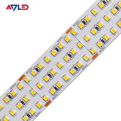 SMD 2835 Üçlü Sıralı LED Şerit Işıklar Esnek Kısılabilir Beyaz 24V Kabin Altı