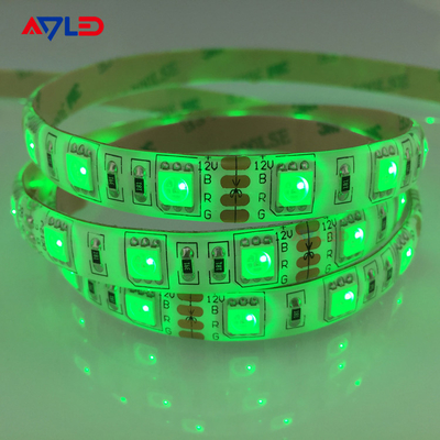 Yeşil renk SMD 5050 60LEDs/M LED Çizgi Işıklar Mobilya Dekorasyon Yüksek Parlaklık Su geçirmez