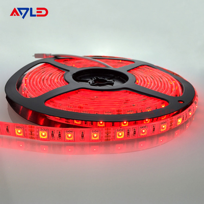 RGB 5050 kırmızı renkli LED Şerit Işığı, 60/m, 10mm genişliğinde, 5m Bobin toptan