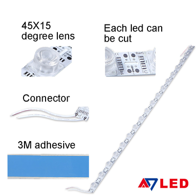 Çift taraflı LED SEG Kumaş Işık Kutusu Kenar Işıklı LED Çubuk