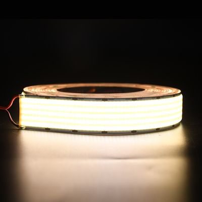 300LSE Kendine yapışkan IP20 Serbest keyfi bükme Süper Parlak Yüksek yoğunluklu Yönlü Esnek Cob Teyp 1600 LED