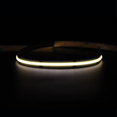 Süper parlak 528 LED/M COB LED Şerit 12V 24V 10MM lekesiz sarı COB/FOB Şerit Işığı