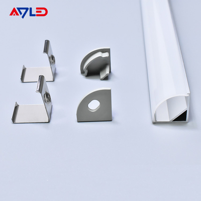 16 * 16mm Asılı led alüminyum anodizasyonlu alüminyum ekstrüzyon led profil yüzey köşe monte led ışık şeridi profili