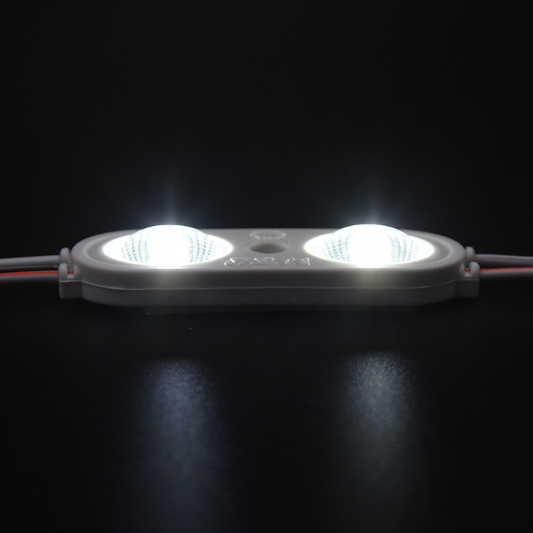 Işıklı reklam ve arka aydınlatma için 24v led modüller modül 2 lens ip67 su geçirmez 0.96W