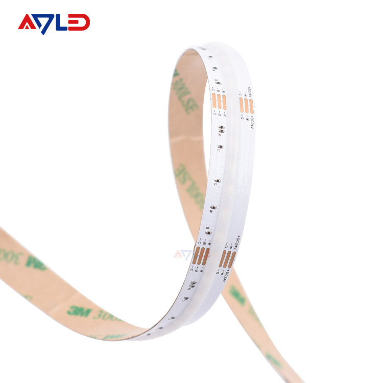 RGB CCT Renk Değiştirme COB Bant Işıkları Kısılabilir 12mm Lineer Oda İçin LED Şeritler