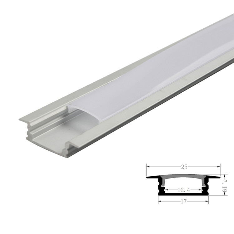 1m 2m 3m Diffuser PC Kapaklı Dışarıdaki Eğri LED Profil Kanal Işığı