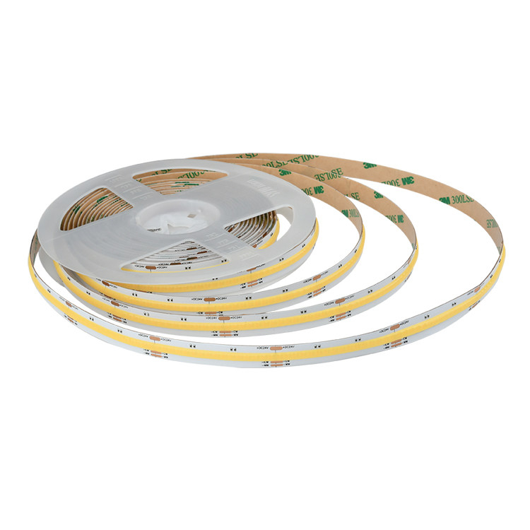 8W/M FCOB CCT 640 LEDs Light Strip Yüksek yoğunluklu Esnek FOB COB 10mm PCB Board With Linear Dimmable