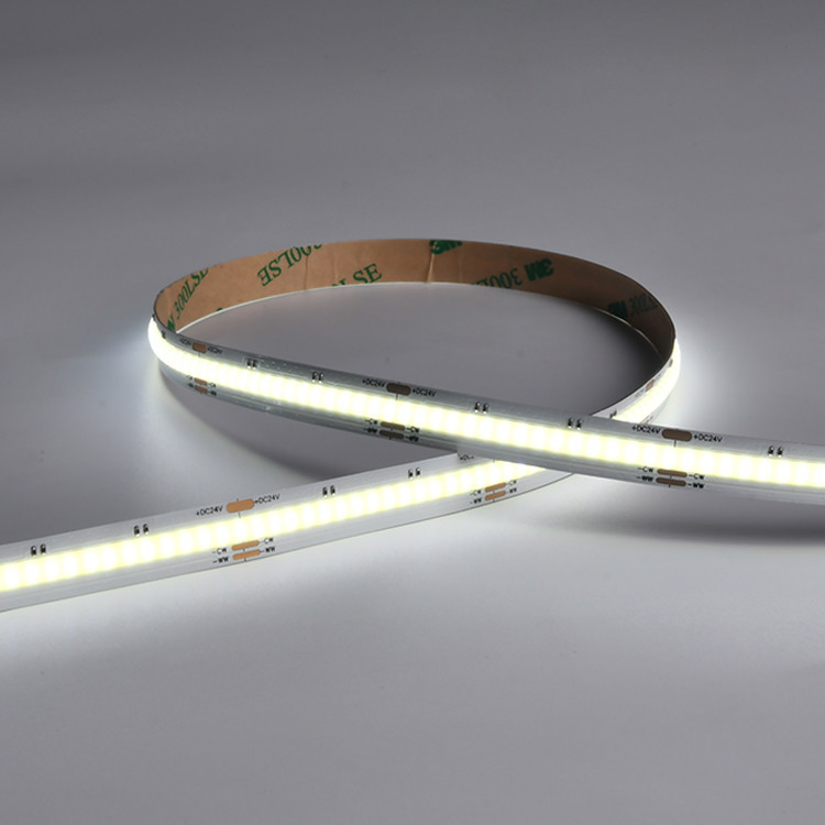 Yüksek parlaklık 180° Geniş Işık açısı 640LED/M Lekesiz CCT Düzenlenebilir COB Çizgi Işıkları