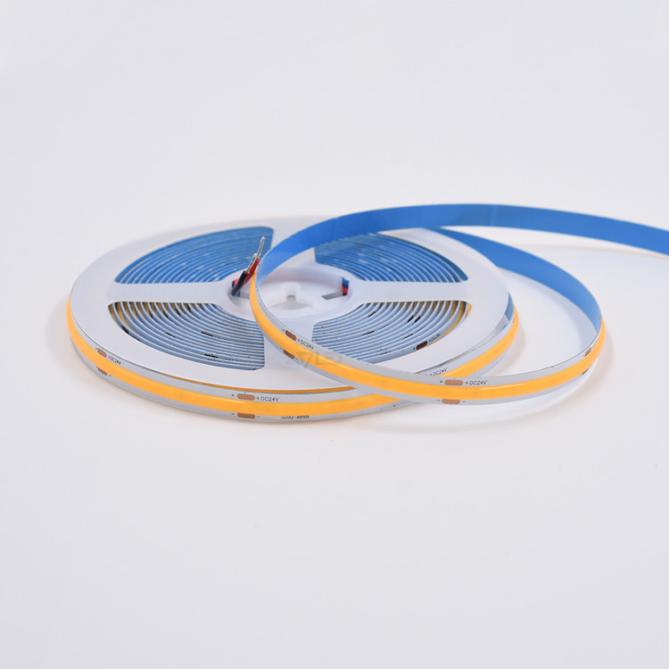 12V/24V 320Led 8w/m Esnek Cob Led Şerit Ticari dekorasyon için