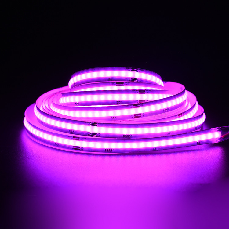 Dış Led Işık Şeritleri 2700-6500K Esnek Cob Led Dolap Dekorasyonu İyi Kaliteli RGB Cob Led Işıklar