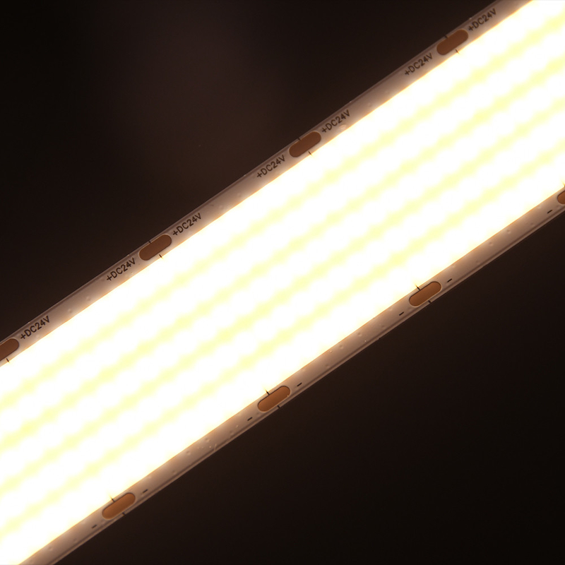 300LSE Kendine yapışkan IP20 Serbest keyfi bükme Süper Parlak Yüksek yoğunluklu Yönlü Esnek Cob Teyp 1600 LED