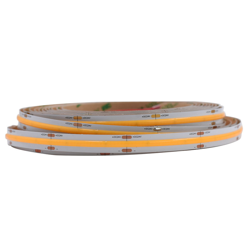 8mm Genişlik 5M Uzunluk Serbest Kesim Yüksek yoğunluk Dekorasyon Işık Yumuşak Beyaz Cob Led Şerit