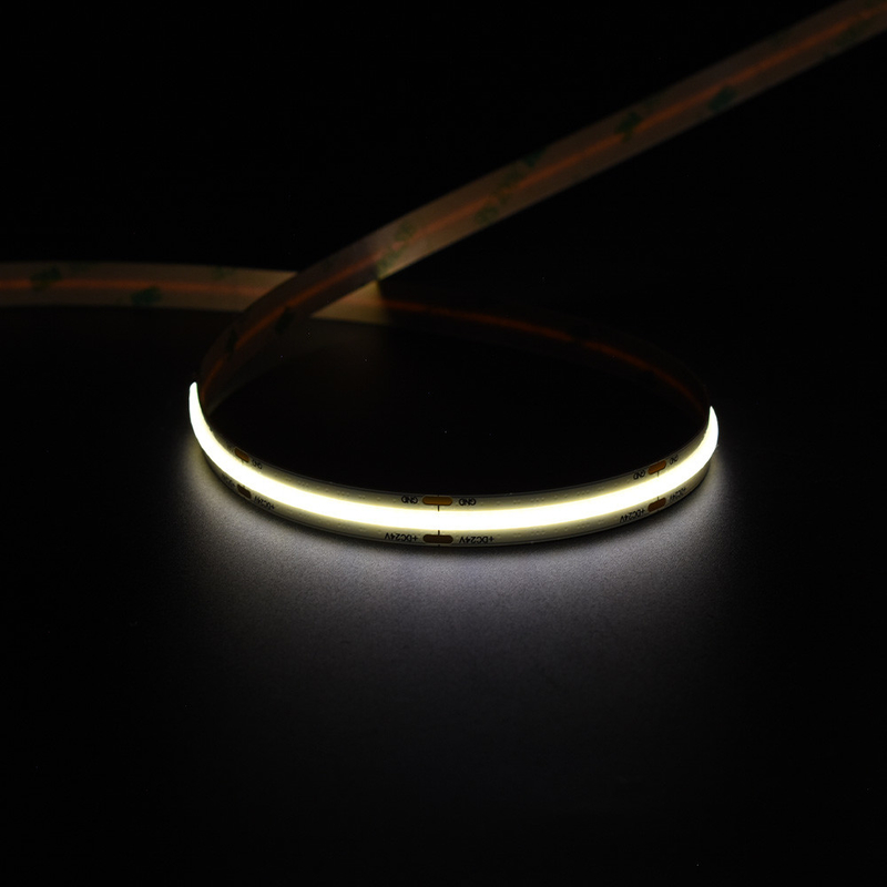 Ra90 LED şerit ışığı düşük voltaj 12V 24V 8mm 10m10W LED FCOB LED şerit ışığı 1000LM