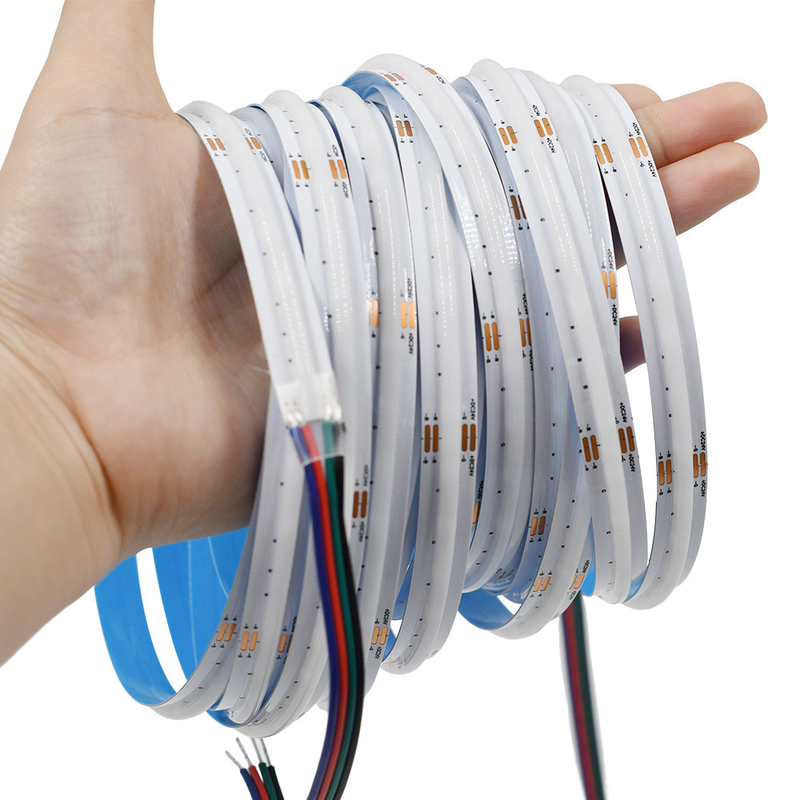 576LEDs/m COB RGB LED Çizgi Işık 3 Yıllık Garanti DC24V 10mm Pcb Borad IP20/IP65