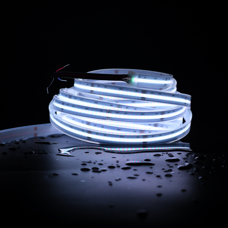 Yeni Proje Kurulum RGBW Renkli LED Şerit Işık Cob Sihirli Dijital Adres edilebilir COB LED Şerit