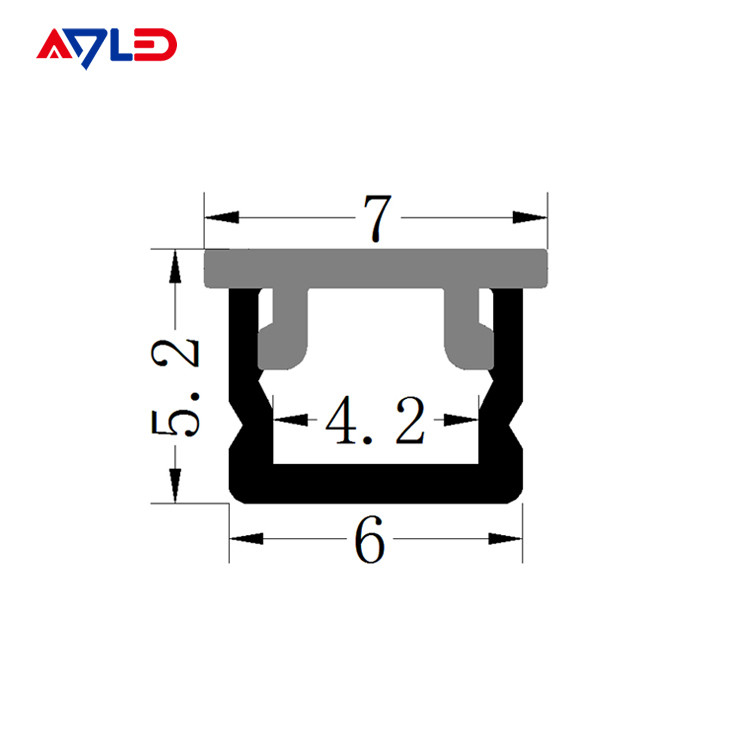 1m 2m 3m ADP-0606 LED aydınlatma şeridi için alüminyum profiller
