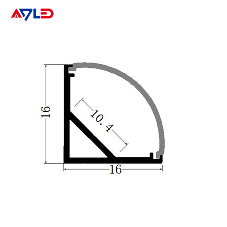 LED Çizgi Profili Kanal Işık Diffuser Köşe Ekstrüzyon Kanalı LED Alüminyum Profili LED Çizgi için